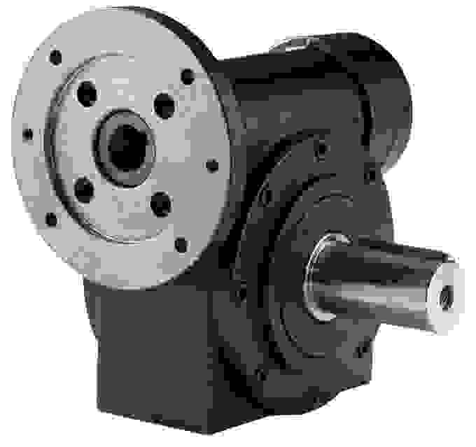 Worm gearbox on white background