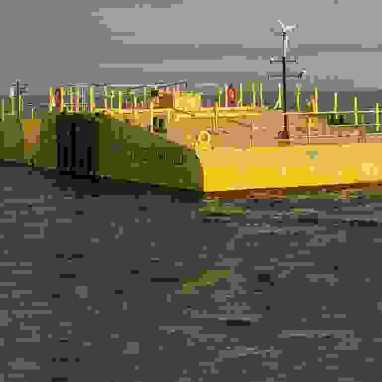 The Tordenskiold boat at sea