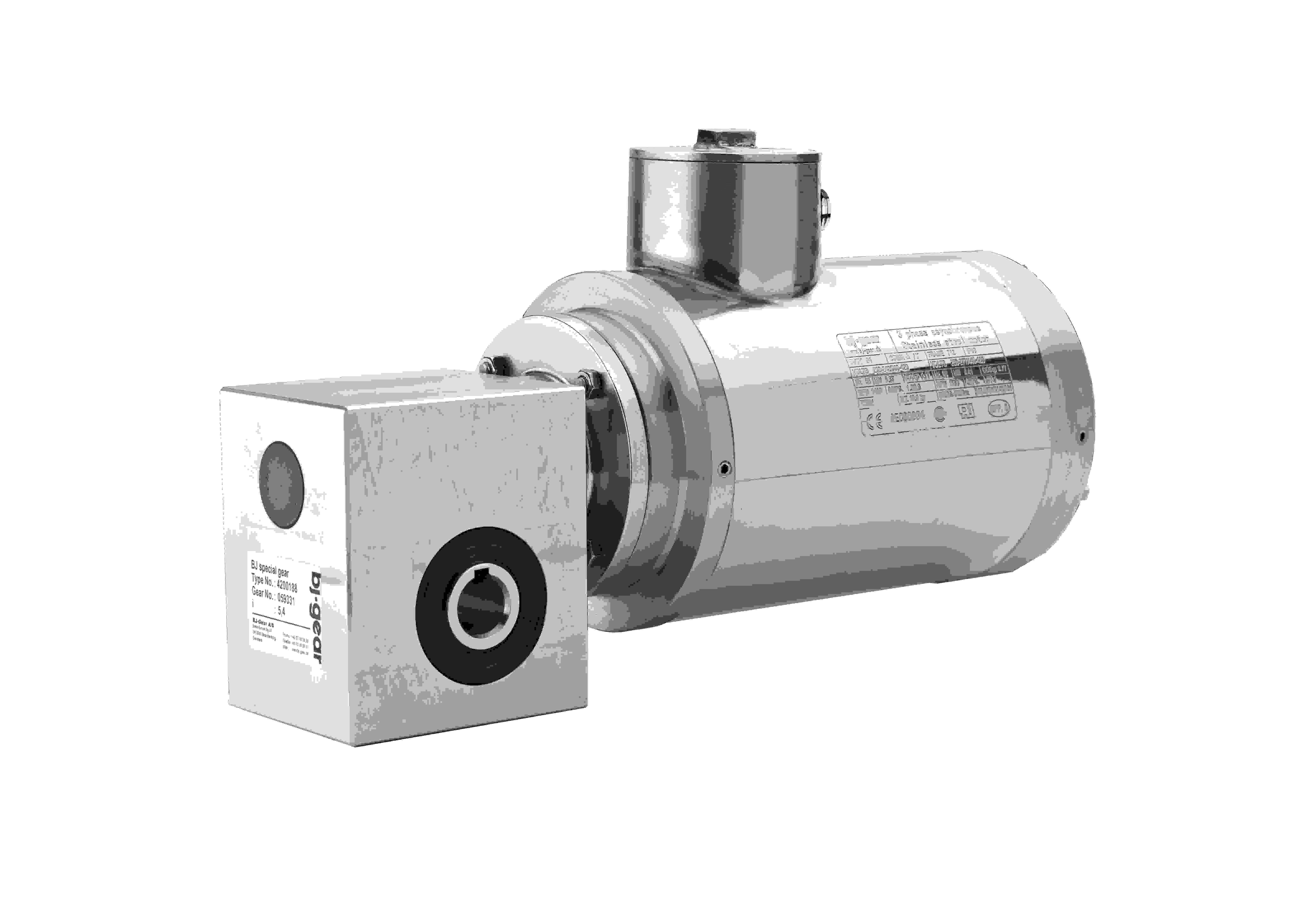 Stainless steel worm gearbox with motor IP65
