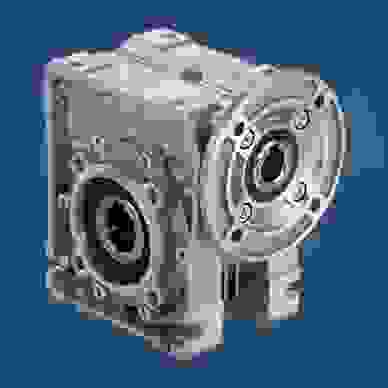 Hydro-Mec worm gearboxes on blue background