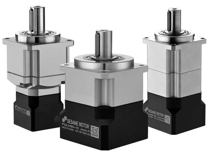 Three planetary gearheads with output shaft from PGHL-Series