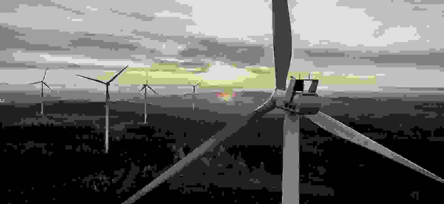  Wind turbines that produce green energy