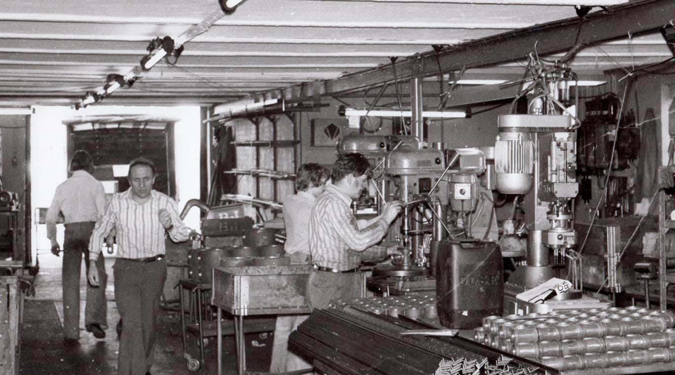 Børge Jensen in his factory in Tilst.