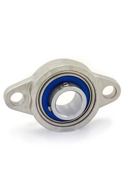 MUFL mini stainless steel flange bearings with white background