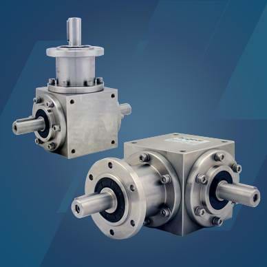 STRONG spiral beval gearboxes on blue background 