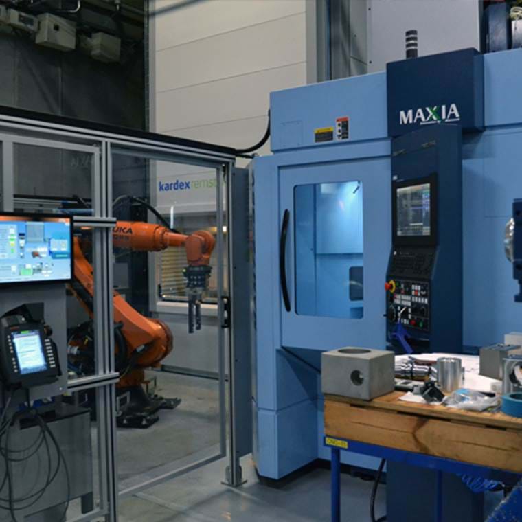 Matsuura MAM72-35V 5 axis vertical machining center with robot