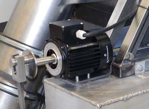 Close-up of Hydro-Mec worm gear on machine