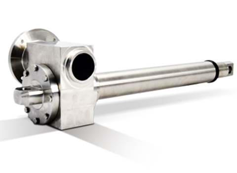 Stainless actuator on white background